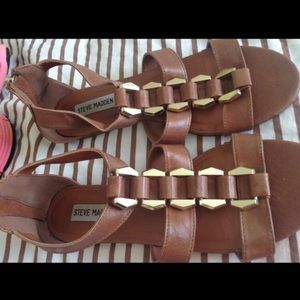 Gold link sandals